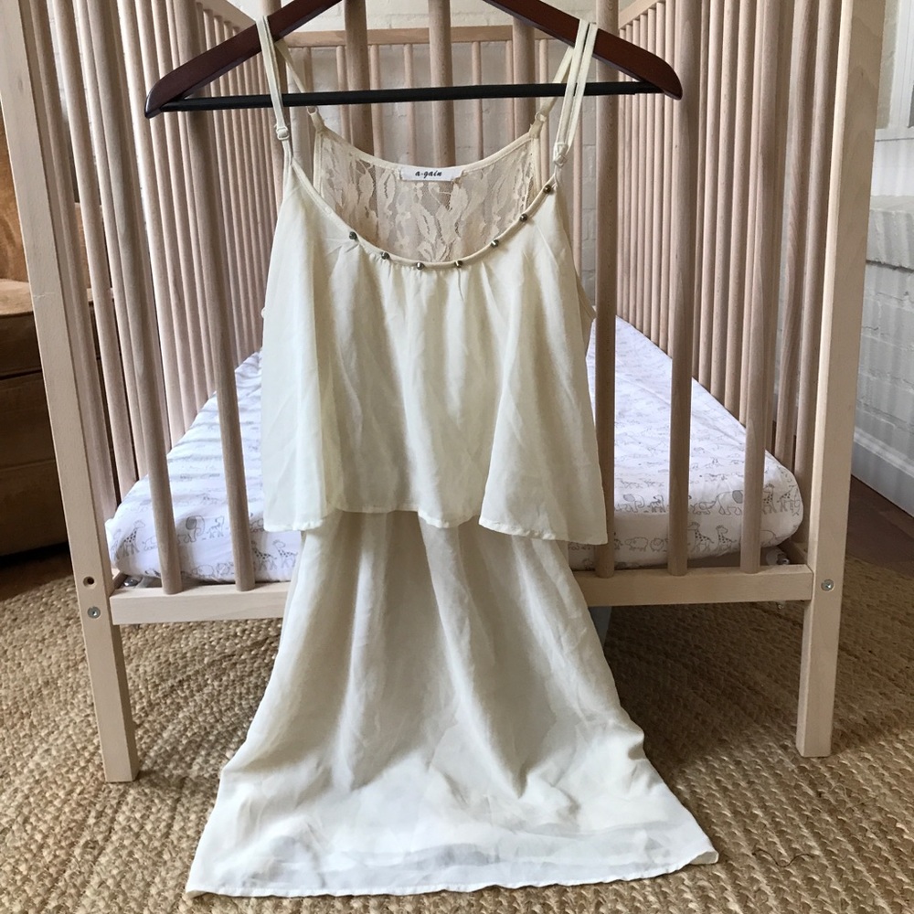 Ivory white lace dress